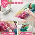 thumbnail image 4 of Watercolor Humming Bird Placemats Set of 6,12x18 Inch Pink Flower Linen Place Mat Washable Stain Resistant Table Mats for Spring Summer Seasonal Farmhouse Kitchen Party Home Decor, 4 of 7