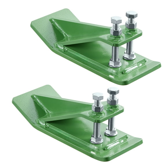 KFFKFF Tractor Bucket Edge Protectors, 2PCS Heavy-Duty Steel Anti-Skid Attachments with Double Hexagon Lock Nuts and Bolts, Ideal for Snow Clearing, Leaf Removal, and Gravel Spreading (Green)