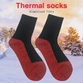 thumbnail image 4 of Calcetines de fibra aluminizada Aislamiento de fibra de calor debajo de los calcetines deportivos de esquí (rojo) Likrtyny Para Estrenar, 4 of 6