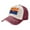 Dark Red, variant on Arizona Flag Baseball Cap Distressed Adjustable Vintage Cotton Denim Hat for Women Men