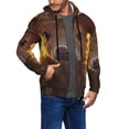 thumbnail image 2 of Honeii Sunset Sunflower Cow Print Hoodies for Men, Pullover & Full Zip, Breathable Zip up Hoodie, Sweatshirt-3X-Large, 2 of 5