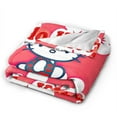 thumbnail image 3 of Hello Kitty Throw Blanket, Cozy Flannel Blankets For Boys Girls, Super Soft Warm Blanket For Couch Sofa Bed, 3 of 9