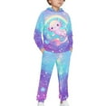 thumbnail image 2 of DISNIMO Galaxy Rainbow Axolotl Hoodie Girls Hoodies Set Size 6-7 Girls Clothing Set Kids 2 Piece Outfits Girls Hoodies Pullover Hooded Sweatshirt Kids Hoodie with Pockets Boys Sports Hoodie Sets, 2 of 7