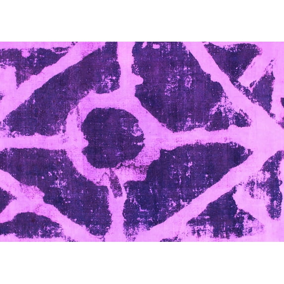 Ahgly Company Indoor Rectangle Abstract Pink Modern Area Rugs, 7' x 9'