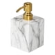 thumbnail image 4 of Dispensador de jabón con textura de mármol, resistente, para baño, líquido y loción. Blanco, 4 of 9