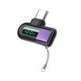 thumbnail image 1 of Adaptador OTG Tipo C A Tipo C con Pantalla Digital 6A para Carga Rápida de 120 W Cable USB C Conector USB2.0 Púrpura, 1 of 5