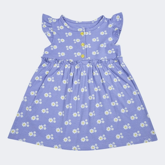 HOMADLES Toddler Kid Dress Sleeveless Print Stretch Ruffed Summer Loose Princess Dress Purple 2-3T