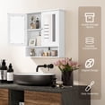 thumbnail image 3 of Mueble de baño montado en la pared COSTWAY con 2 puertas con espejo, 3 of 9