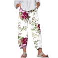 thumbnail image 2 of Lilgiuy Women's Fashion Summer Casual Loose Pocket Straight Printing Trousers Pants Alt Clothing Alternative Clothing, 2 of 5