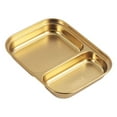 thumbnail image 5 of MERRYHAPY Golden Stainless Steel Snack Dish and Dessert Serving Tray for Household Food Presentation, 5 of 8