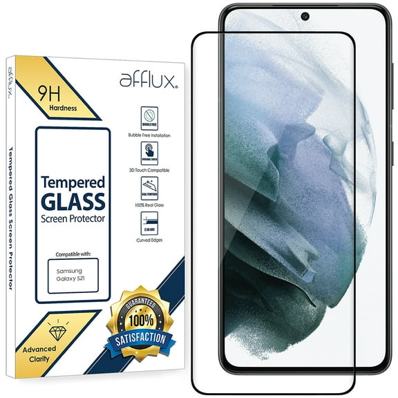 Screen Protector for Samsung Galaxy S21, HD Tempered Glass Anti Scratch Work with Most Case, 6.2 inch.
