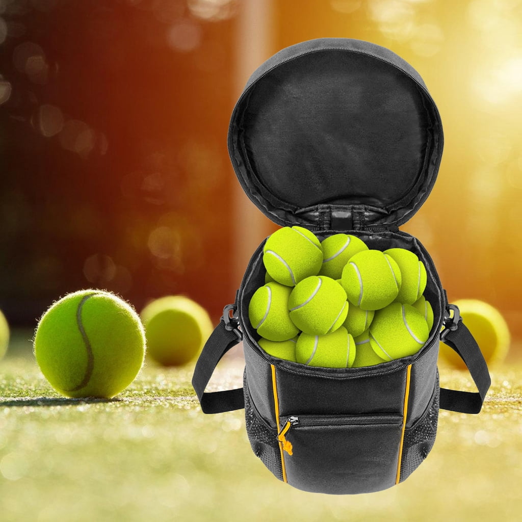 Portable Tennis Balls Storage Bag with Shoulder Strap Large capacity Tennis Carry Backpack MultiPocket Baseball Bag