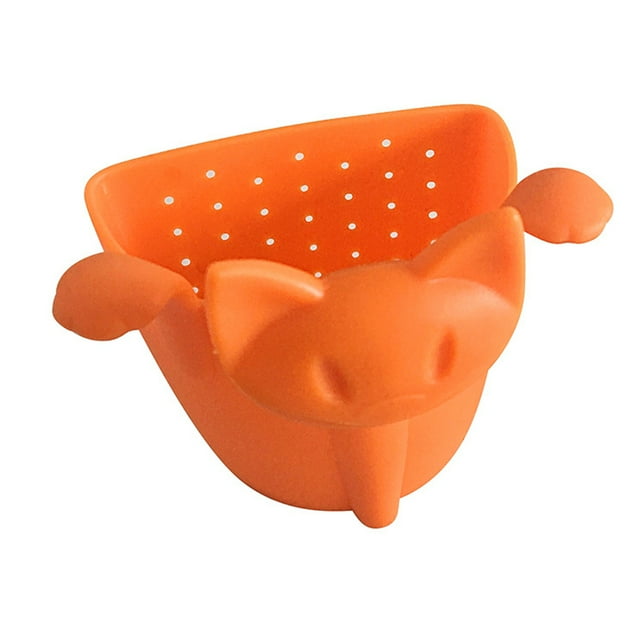 Shengyu Creatively Cat-shaped Tea Infuser Strainer Mug Strainers Hanging Drinking Accessories Kitchenware Wide Application Red Orange 1