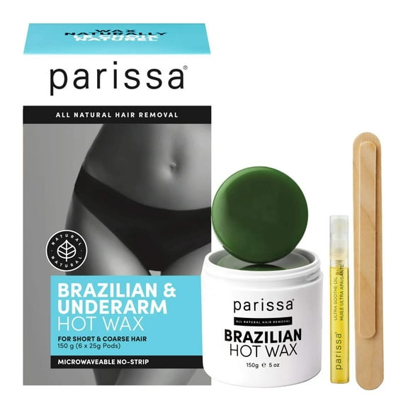 Parissa Brazilian Hot Wax Kit | No-Strip Hard Wax for Coarse Hair Removal