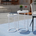thumbnail image 5 of SEI Furniture Vicanno Terrazzo Outdoor Nesting Tables in White, 5 of 5