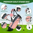 thumbnail image 5 of XDriveMax 6 Pieces Golf Club Set, Junior Complete Set for Ages 8-12 with Stand Bag, Right Handed, 2 Head Covers, Pink, 5 of 7