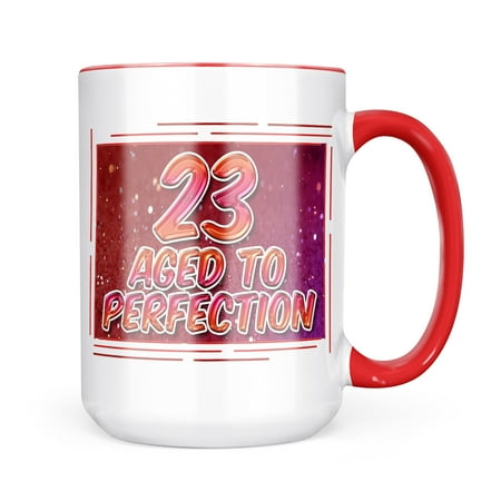 

Neonblond 23 Years! Aged to Perfection Happy Birthday Mug gift for Coffee Tea lovers