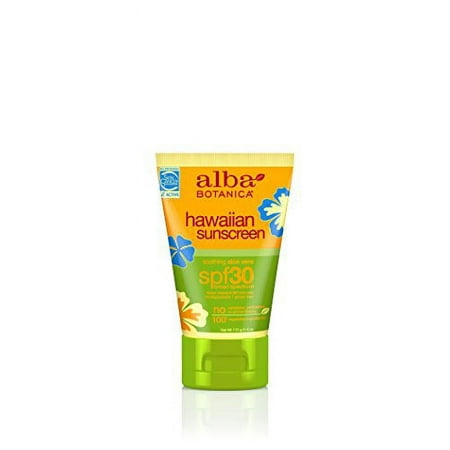 Alba Botanica Hawaiian, Aloe Vera Sunscreen SPF 30, 4 Ounce