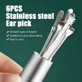 thumbnail image 2 of New Product Combination Stainless Steel Ear Picking Tool Set Ear Protector Health Care Dirt Remover, 2 of 3