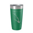 thumbnail image 1 of Randleman Lake Map Tumbler Travel Mug Insulated Laser Engraved Coffee Cup North Carolina 20 oz Green, 1 of 1