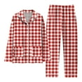 thumbnail image 4 of YAYUBA Matching Holiday Family Pajama Sets Mens Plaid Pajama Set, Soft Print Pajamas for Men, Lightweight Warm PJS with Pockets,Pink,S, 4 of 4