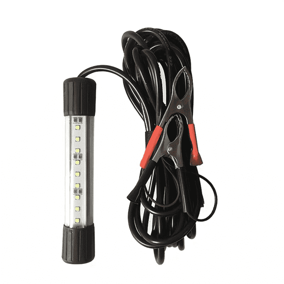 LIKSEA 12V Green Underwater Fishing Light - 25W 3450LM IP68 Waterproof Submersible LED Night Fishing Light with 16.4ft Cord & Battery Clamps for Boat, Dock, Ice Fishing, Reservoir