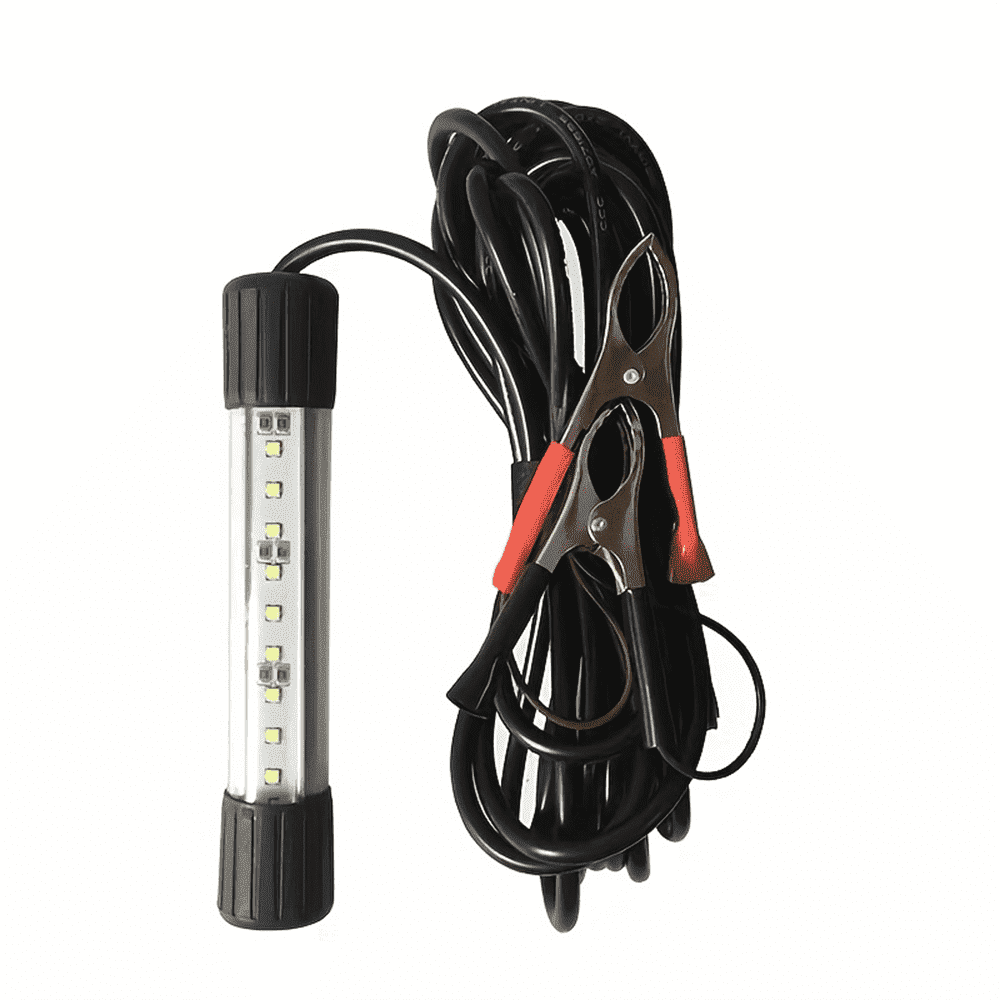LIKSEA 12V Green Underwater Fishing Light - 25W 3450LM IP68 Waterproof Submersible LED Night Fishing Light with 16.4ft Cord & Battery Clamps for Boat, Dock, Ice Fishing, Reservoir
