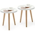 thumbnail image 1 of Gymax Set of 2 Round Side Table Sofa Coffee End Accent Table Nightstand Home, 1 of 10