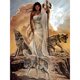 thumbnail image 1 of 30x40cm 5D Pintura de diamante de bricolaje completa, La niña y el lobo, Pintura de punto de cruz de lienzo de diamantes de imitación de diamante de bricolaje por número para decoración de pared Adultos niños ER, 1 of 5
