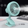 thumbnail image 2 of ChicYu Desktop Office Student Portable Small Fan USB Charging Clip Silent Head Shaking Spray Humidification Fan Cool Device Air Moisturizing System Multi Function, 2 of 5