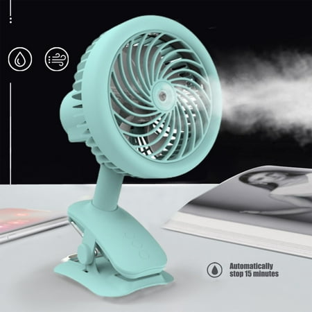 

Handheld Fan Qwtwty Desktop Office Student Portable Small Fan USB Charging Clip Brushless Silent Shaking Head Spray Humidification Fan on Clearance