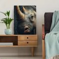 thumbnail image 5 of Realistic Rhino Portrait Canvas Print, Wall Art for Living Room, Bedroom, Office, Hallway, Study, 5 of 8