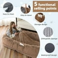thumbnail image 5 of MIDODO Human Dog Bed, 72"x48"x11" Size Washable Faux Fur Giant Dog Bed for Human, Large Bean Bag Bed with Plump Pillow, Blanket, Strap, 5 of 6