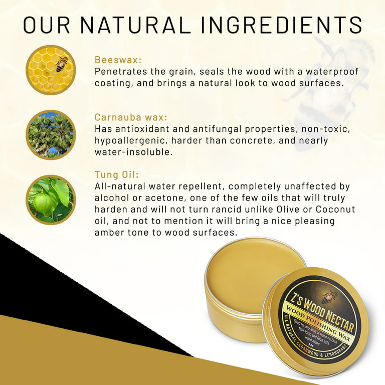 Traditional Beeswax Polish for Wood & Furniture Non Toxic for