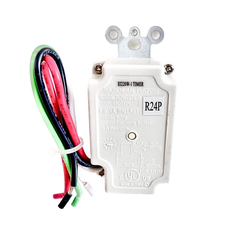 Intermatic, In-Wall Electronic Countdown Timer, EI220W-1, White