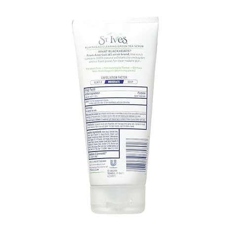 St. Ives Blackhead Clearing Face Scrub Green Tea 6 oz(Pack of 8)