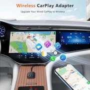 Wireless CarPlay Adapter 2024 Upgraded, Converts Factory Wired CarPlay to Wireless, Plug and Play Car Play Wireless Adapter, Compatible with iPhone Multi-User Seamless Connection(black)