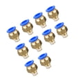 thumbnail image 1 of Youkk 10 Pièces Maison Fileté Interface Tuyau Pneumatique Raccords Raccords en Laiton Raccords Fixation Matériel PC10-01, 1 of 6