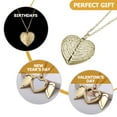 thumbnail image 4 of Heart Locket Necklace Personalized Photo Necklace Heart Shaped Charm Necklace, 4 of 5