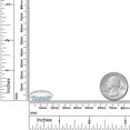thumbnail image 3 of Gem Stone King 10K White Gold Swiss Blue Topaz and White Topaz 5 Stone Wedding Engagement Anniversary Promise Ring for Women (0.73 Cttw, Round 3MM, Gemstone November Birthstone, Size 6), 3 of 5