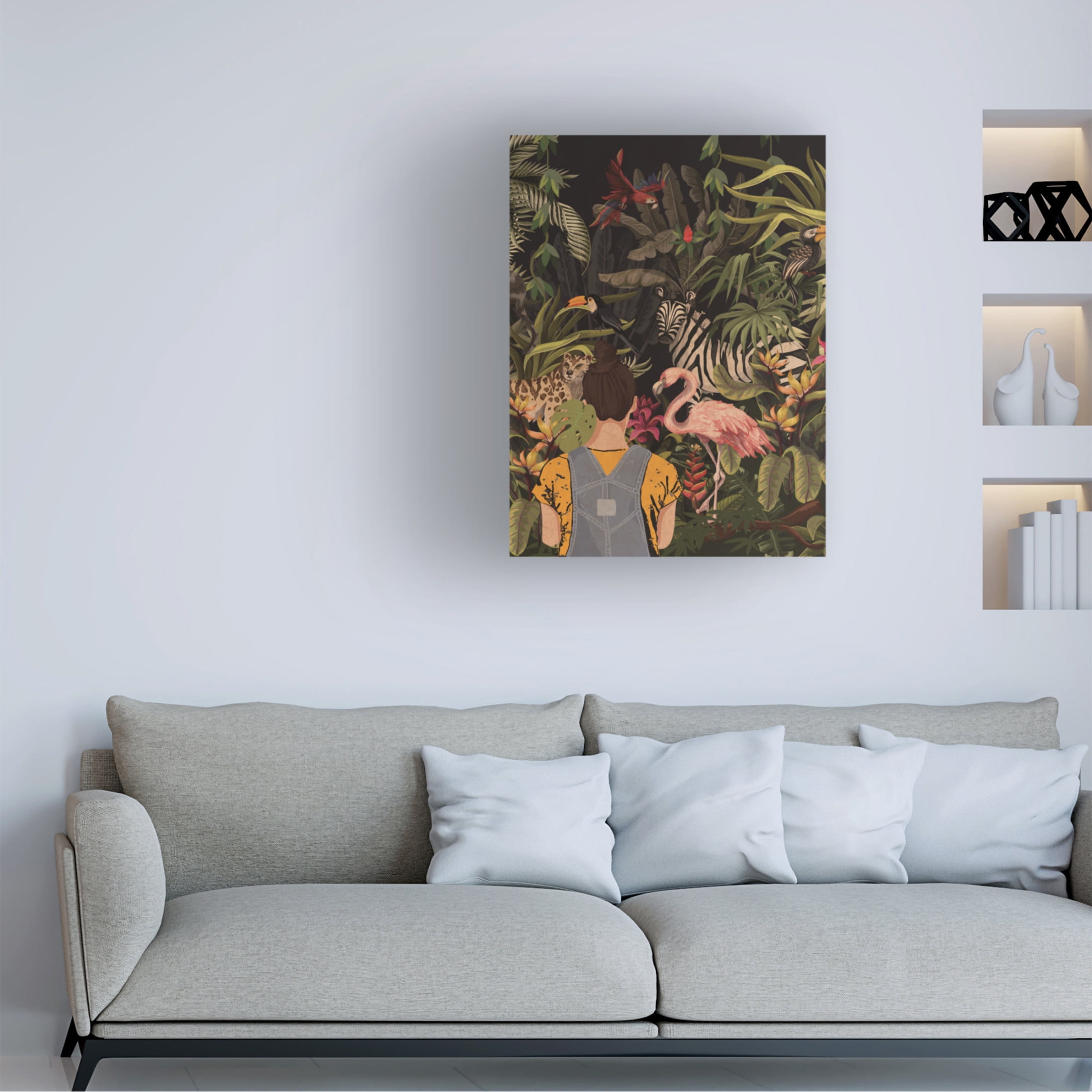 Trademark Fine Art Jon Downer Me a the Animals Canvas Wall Art