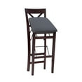 thumbnail image 5 of Linon Triena Full Back Folding Dining Chairs, 30" Seat Height, Espresso Finish with Brown Fabric, 5 of 16