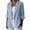 5# Light Blue, variant on Long Sleeve Linen Blazer Womens Casual Spring Summer Fall Lightweight Jackets Blue 2XL
