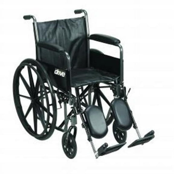 Silver Sport Reclining Wheelchair with Elevating Leg Rests, Seat