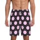 thumbnail image 1 of Balery Pink Groovy Disco Ball Pantalones cortos de pijama de punto de algodón para hombre con cinturilla y bolsillos-X-Large, 1 of 6