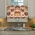 thumbnail image 2 of Yayeee Kitchen Curtains Tier Pair Light Filtering 27"x24" Rod Pocket Short Cafe Window Panel, Creamy Cake, 2 of 7