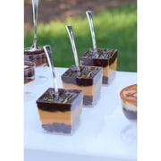 Crown Display 40 Clear Plastic Mini Square Dessert Cups - 3.6 oz