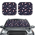 thumbnail image 2 of Naloa Love Wine 2 Piece Foldable Car Sun Shades, Car Windshield Sunshade, Front Window Sunshade for Car, Truck, SUV - Large, 2 of 7
