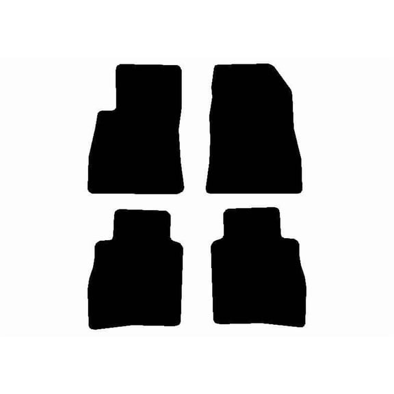 Auto Mats and Accessories 4 Piece Set Custom Carpeted Floor Mats Compatible with 2013-2017 Nissan Sentra (2 Retention Grommets in Driver Mat Only) (Black) Made in the USA