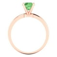 thumbnail image 4 of 1 ct Round Cut Simulated Green Diamond Solitaire Engagement Ring for Women in 18K Rose Gold, 4 of 5
